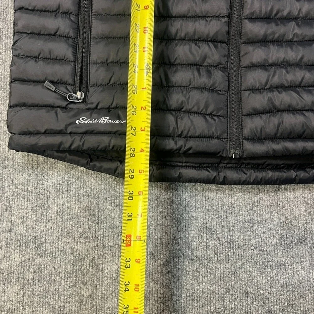 Eddie Bauer Men's L Packable‎ Puffer Vest Black Gorpcore Outdoor Zip Logo - Picture 4 of 8
